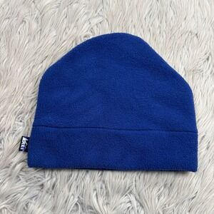 Vintage REI Men's Unisex OS Blue Fleece Beanie Hat Gorpcore